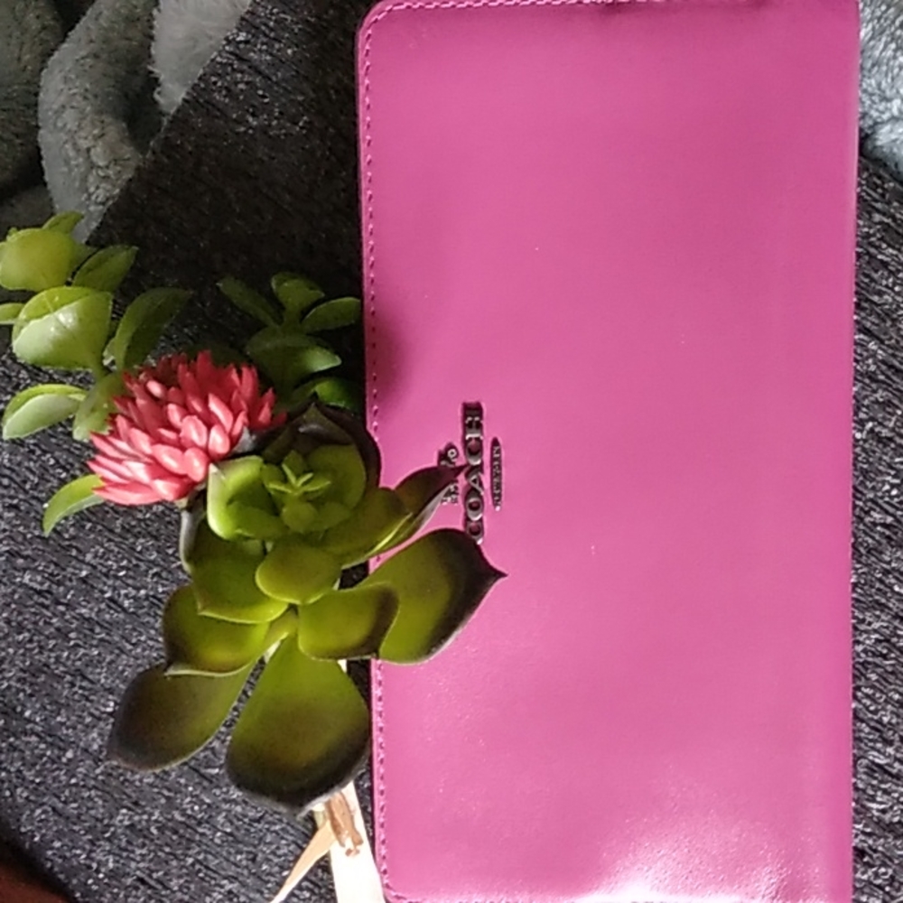 Coach smooth leather skinny wallet NWT